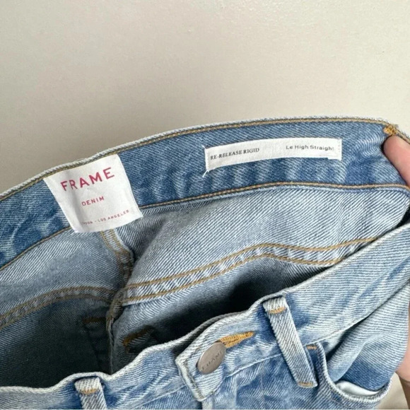 Frame  Womens 24 Rigid Re-release Le High Straight Jeans - Picture 11 of 16